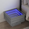 vidaXL Mesa de centro con Infinity LED gris Sonoma 40x40x30 cm