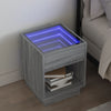 vidaXL Mesa de centro con Infinity LED gris Sonoma 40x40x50 cm