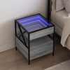 vidaXL Mesa de centro con Infinity LED gris Sonoma 40x40x51 cm