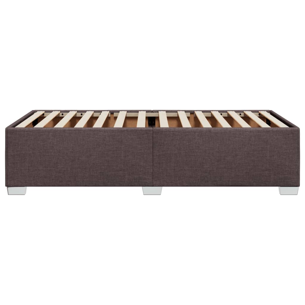 vidaXL Estructura de cama sin colchón tela marrón oscuro 80x200 cm