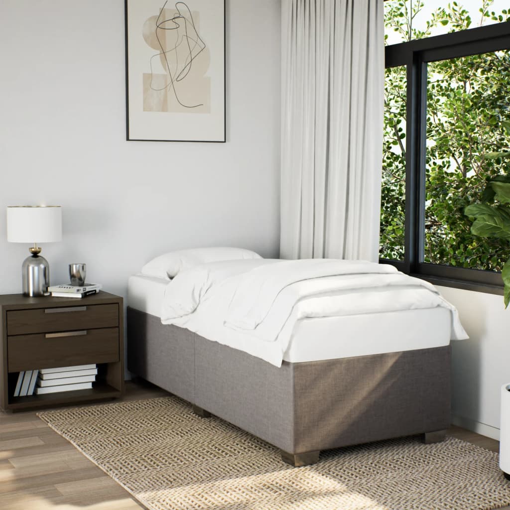 vidaXL Estructura de cama sin colchón tela gris taupe 80x200 cm