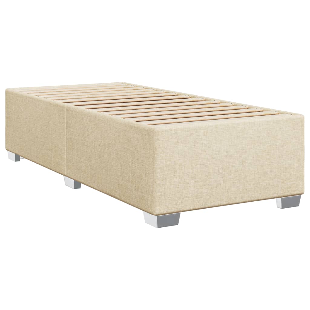 vidaXL Estructura de cama sin colchón tela crema 80x200 cm