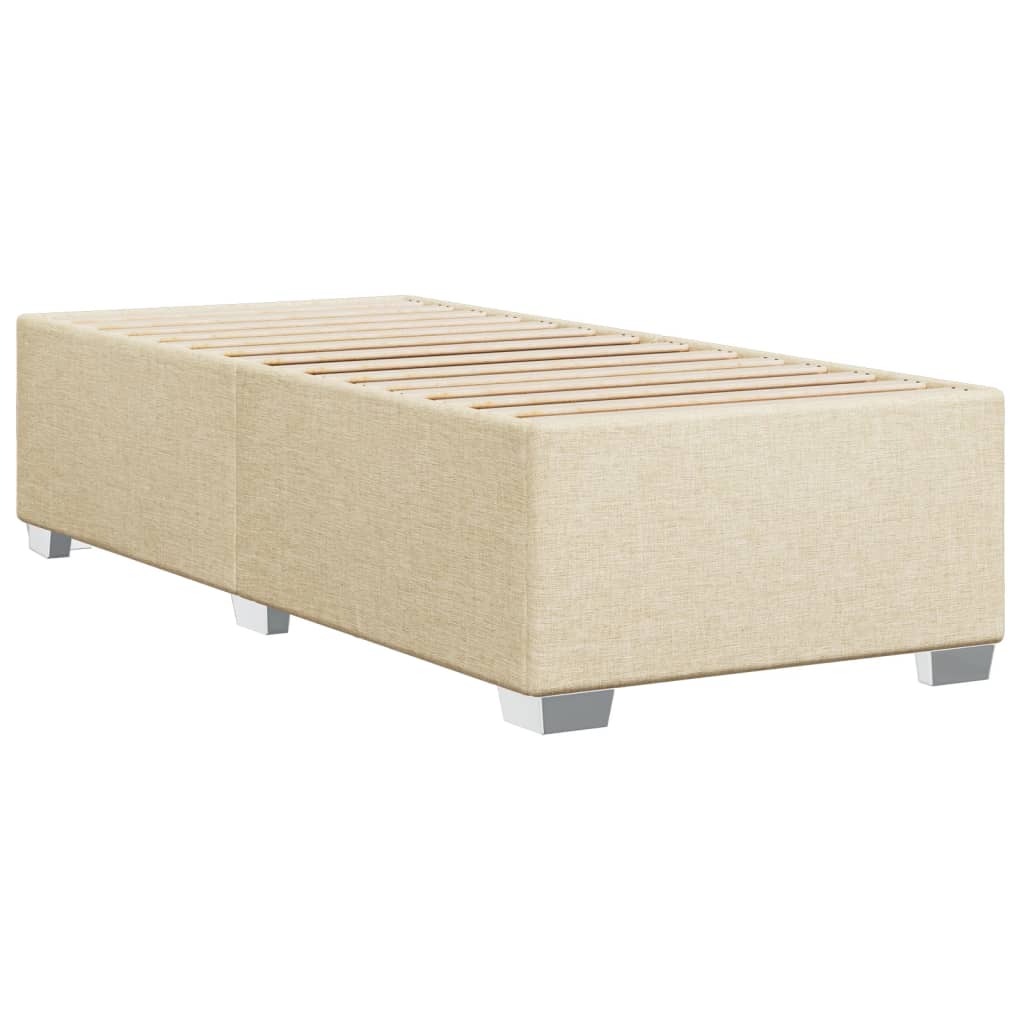 vidaXL Estructura de cama sin colchón tela crema 80x200 cm