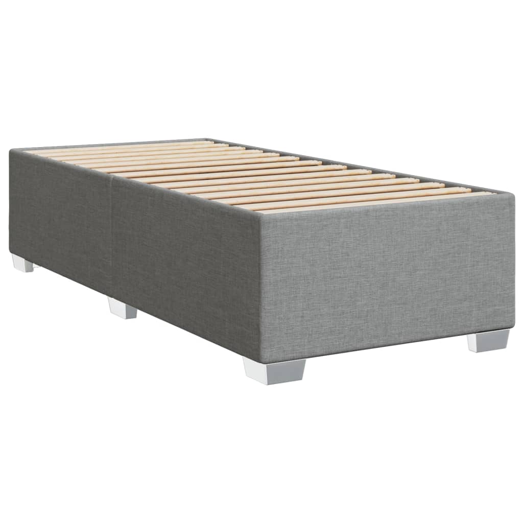 vidaXL Estructura de cama sin colchón tela gris claro 90x190 cm