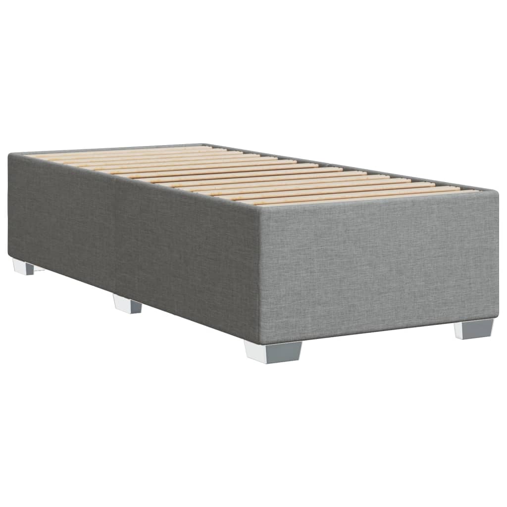 vidaXL Estructura de cama sin colchón tela gris claro 90x190 cm