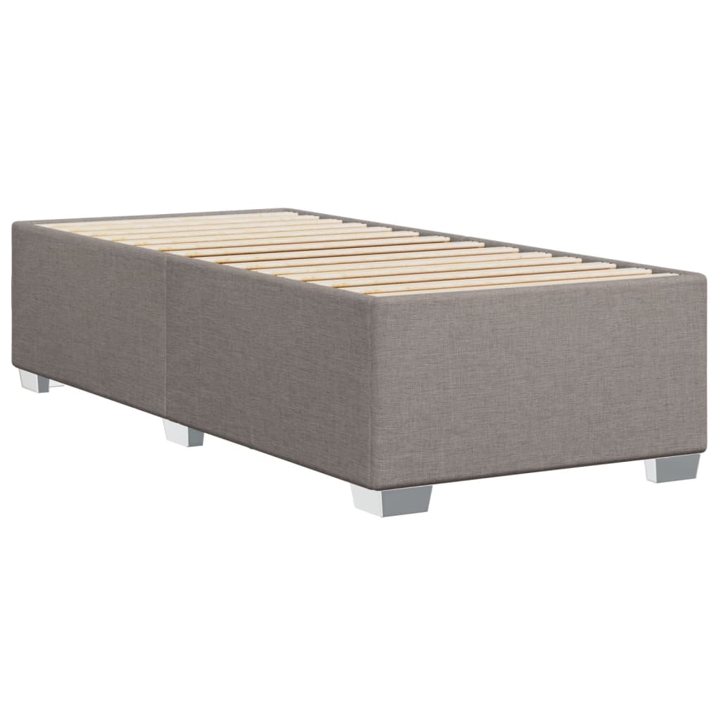 vidaXL Estructura de cama sin colchón tela gris taupe 90x190 cm