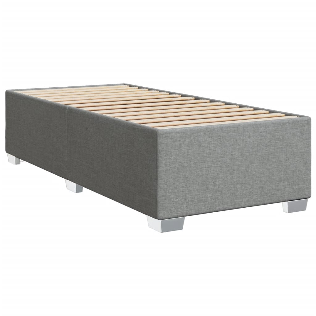 vidaXL Estructura de cama sin colchón tela gris claro 90x200 cm