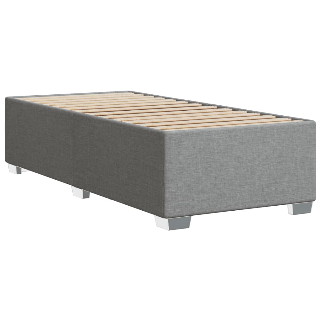 vidaXL Estructura de cama sin colchón tela gris claro 90x200 cm