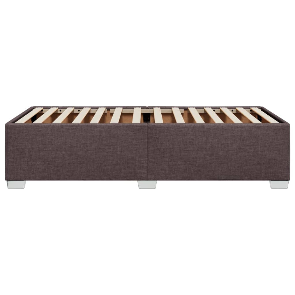 vidaXL Estructura de cama sin colchón tela marrón oscuro 90x200 cm