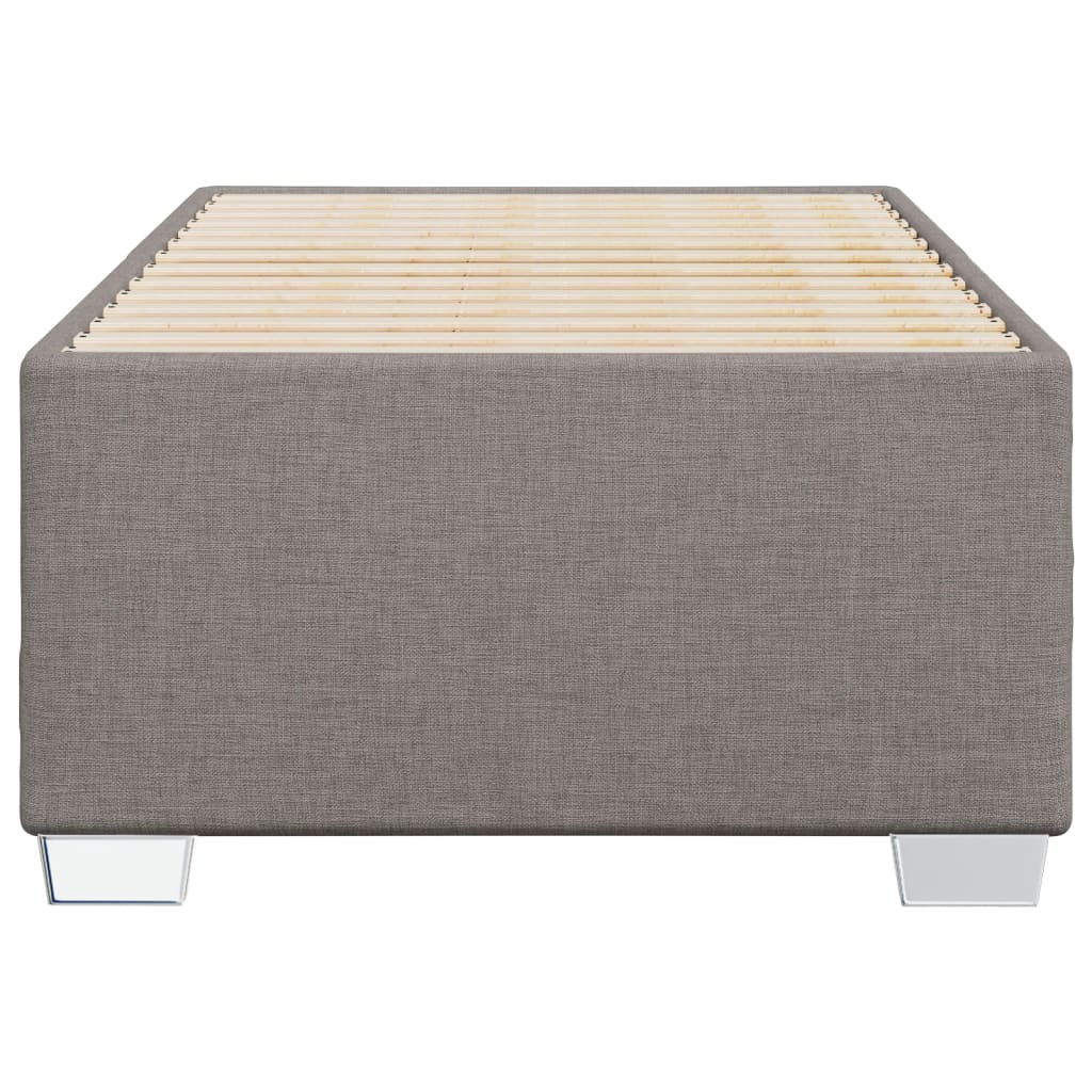 vidaXL Estructura de cama sin colchón tela taupe 90x200 cm