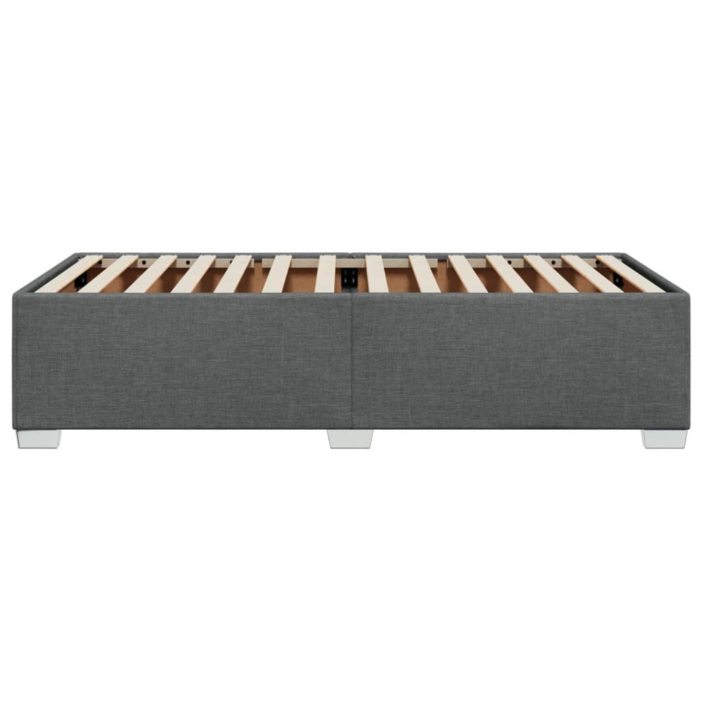 vidaXL Estructura de cama sin colchón tela gris oscuro 90x200 cm