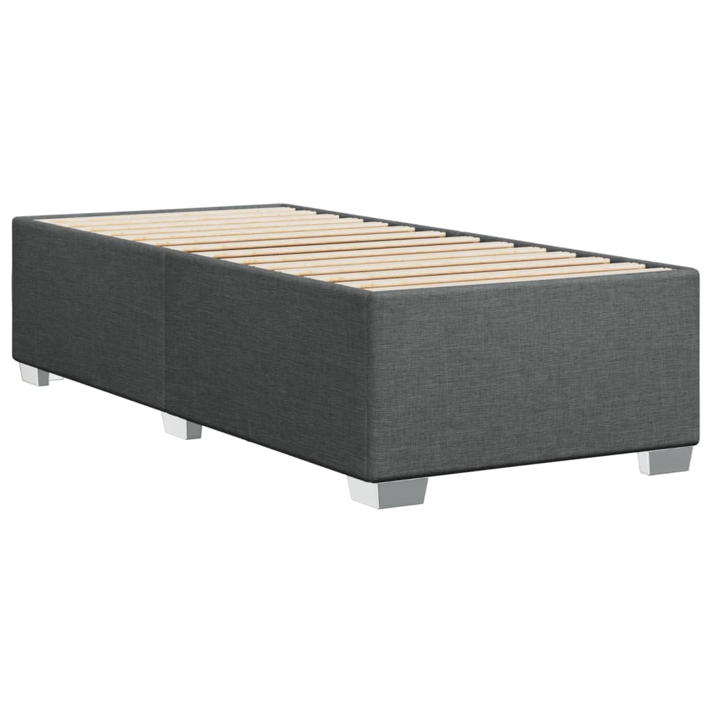 vidaXL Estructura de cama sin colchón tela gris oscuro 90x200 cm