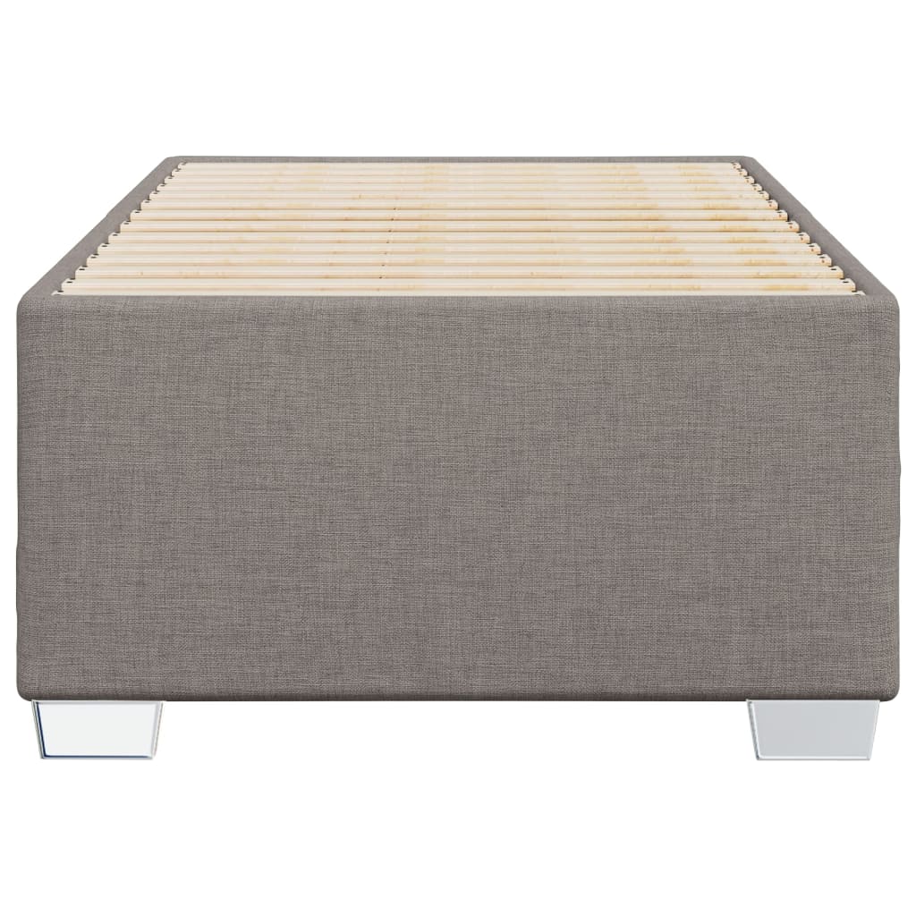 vidaXL Estructura de cama sin colchón tela gris taupe 100x200 cm