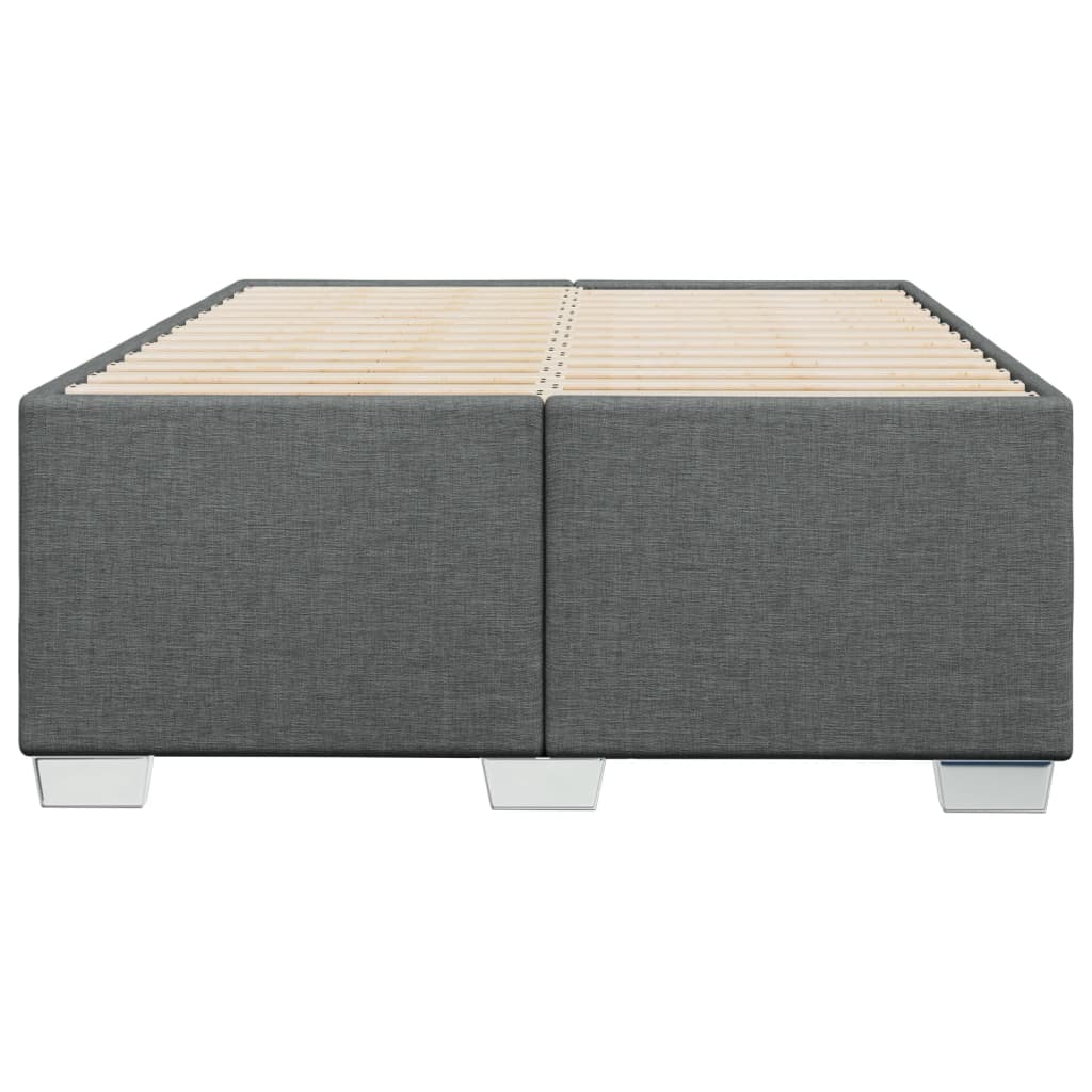 vidaXL Estructura de cama sin colchón tela gris oscuro 120x200 cm