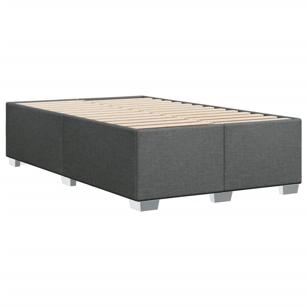 vidaXL Estructura de cama sin colchón tela gris oscuro 120x200 cm