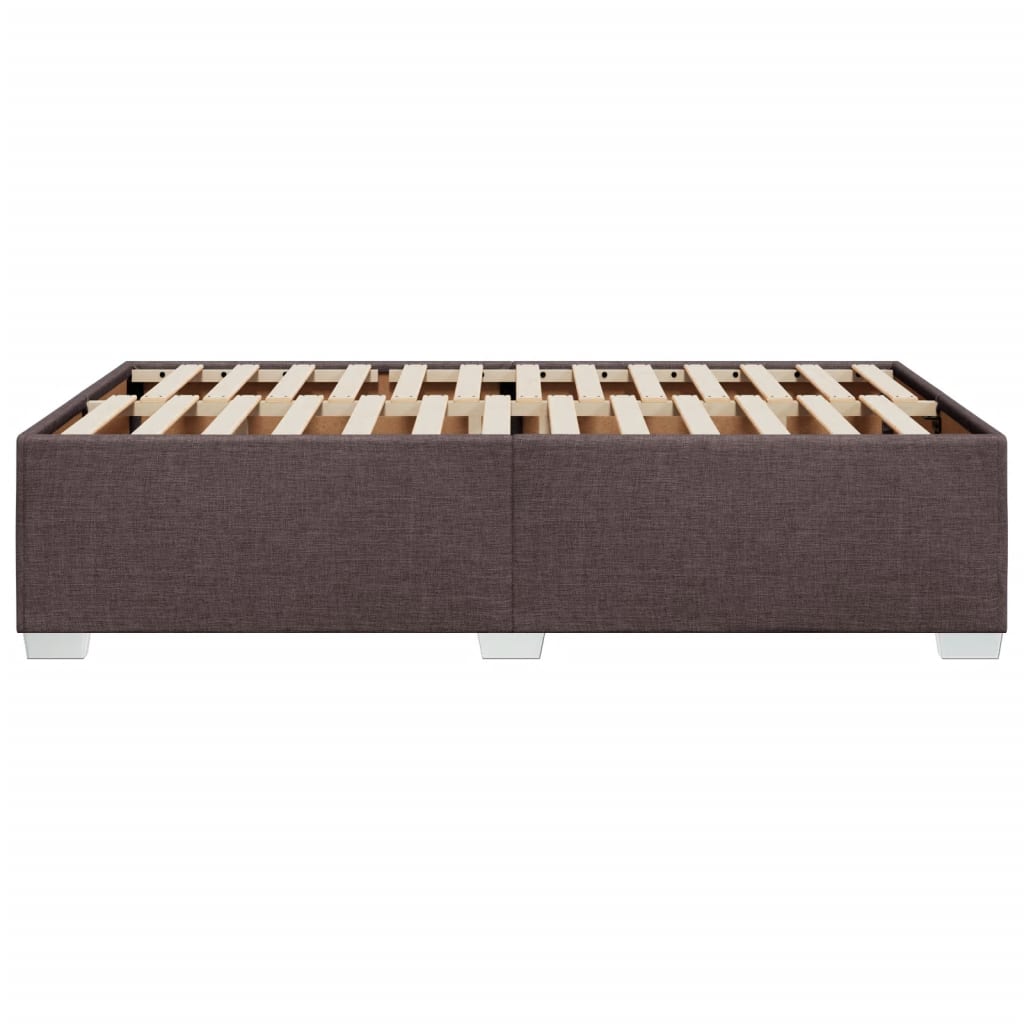 vidaXL Estructura de cama sin colchón tela marrón oscuro 120x200 cm