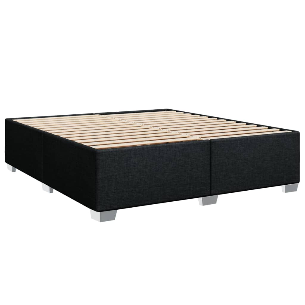 vidaXL Cama sin colchón tela negro 200x200 cm