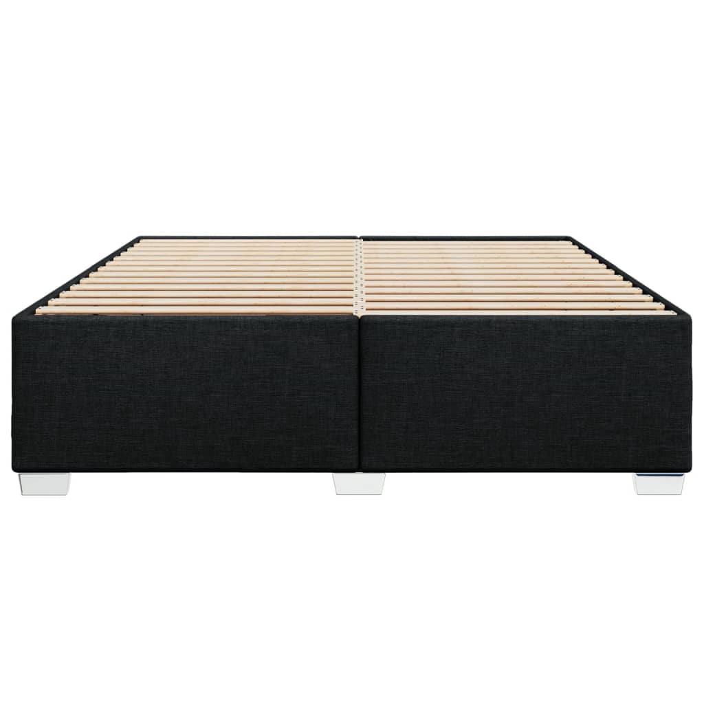 vidaXL Cama sin colchón tela negro 200x200 cm