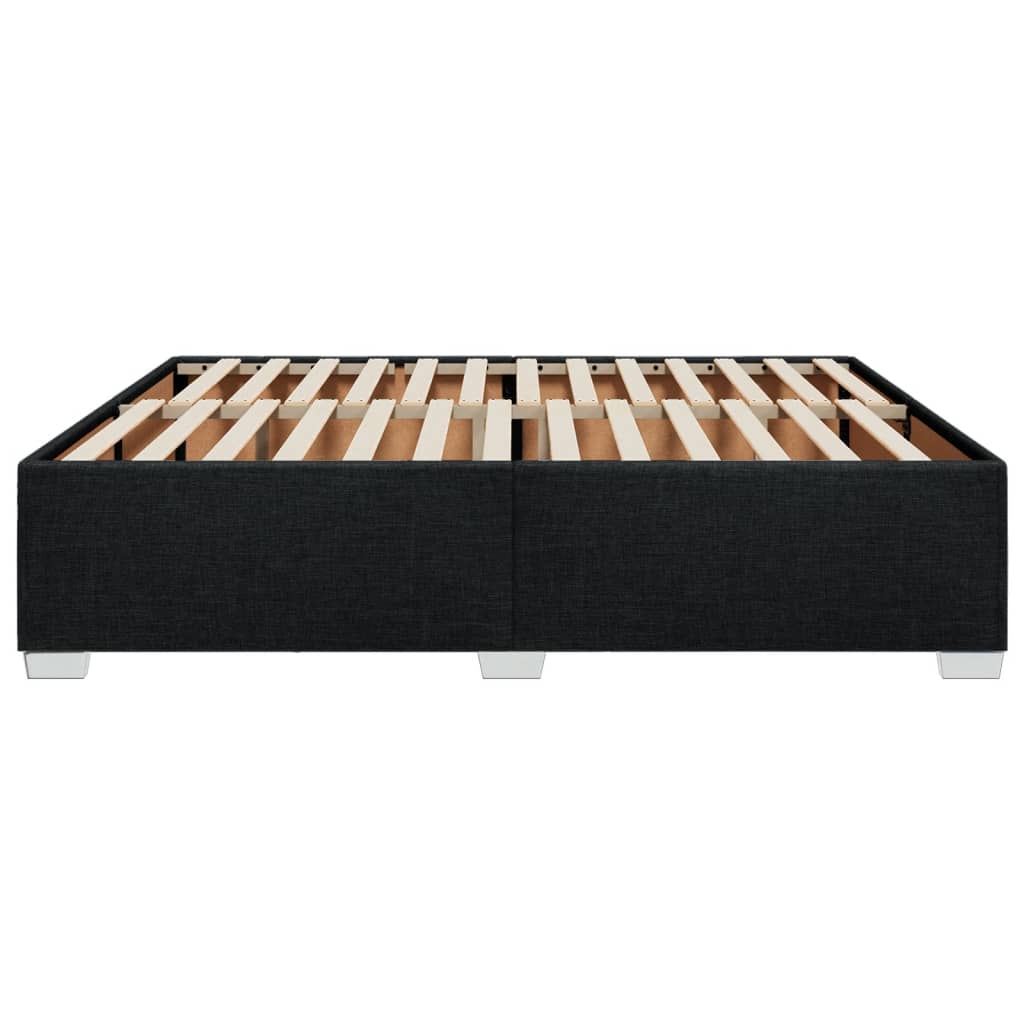 vidaXL Cama sin colchón tela negro 200x200 cm