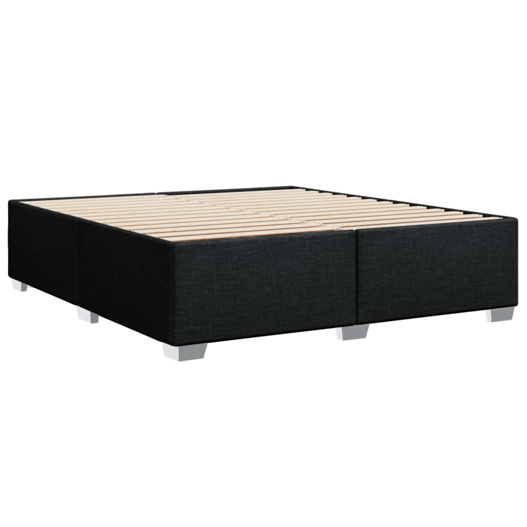 vidaXL Cama sin colchón tela negro 200x200 cm