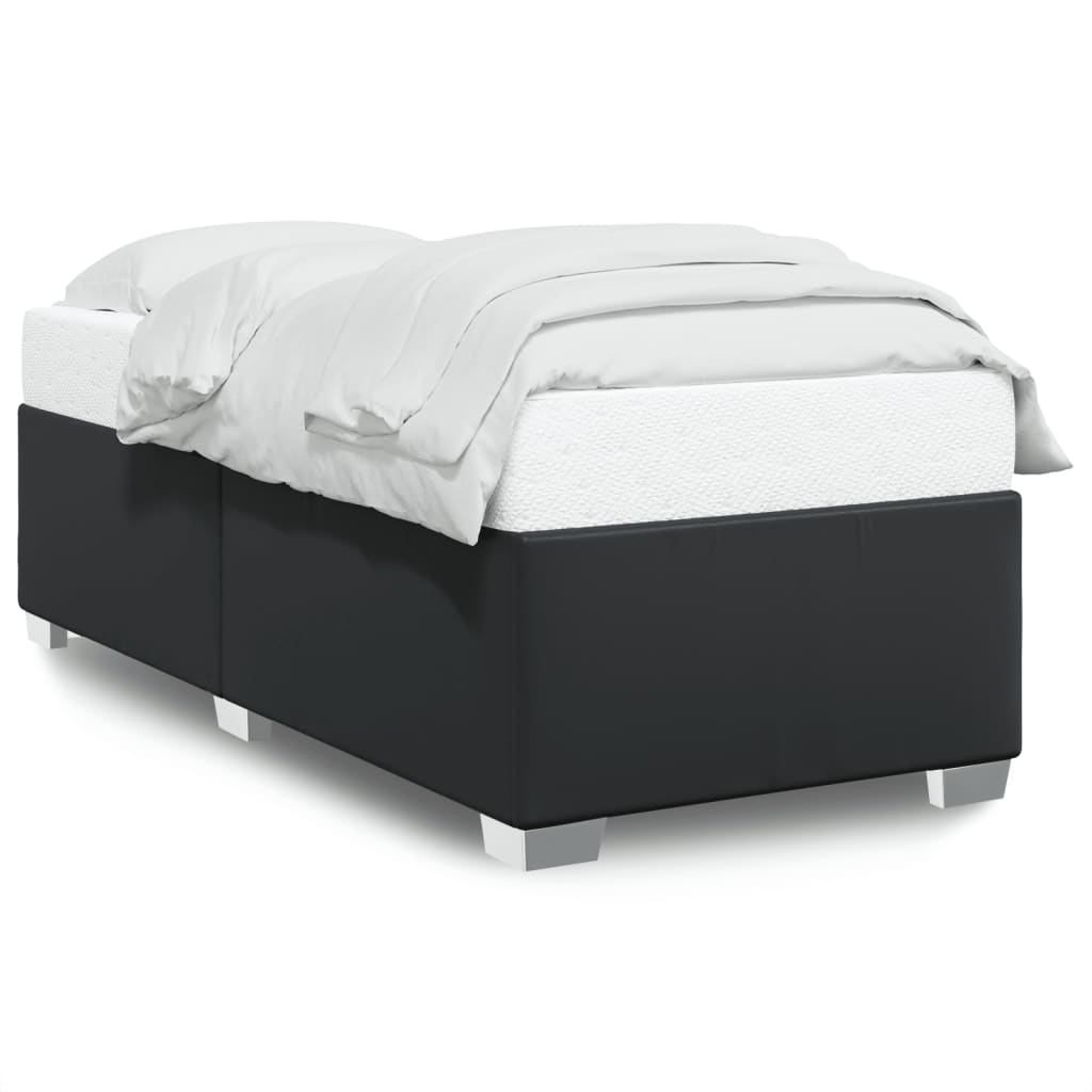 vidaXL Estructura de cama sin colchón cuero sintético negro 80x200 cm