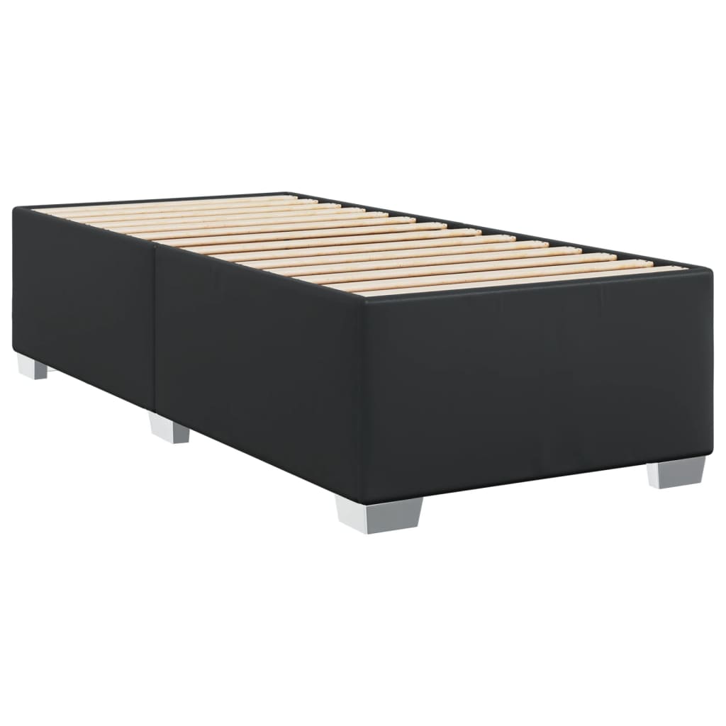 vidaXL Estructura de cama sin colchón cuero sintético negro 80x200 cm