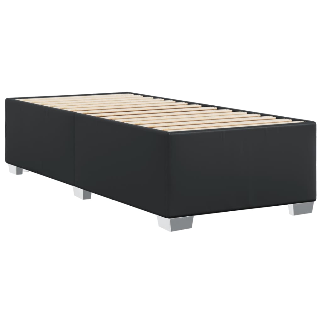 vidaXL Estructura de cama sin colchón cuero sintético negro 80x200 cm