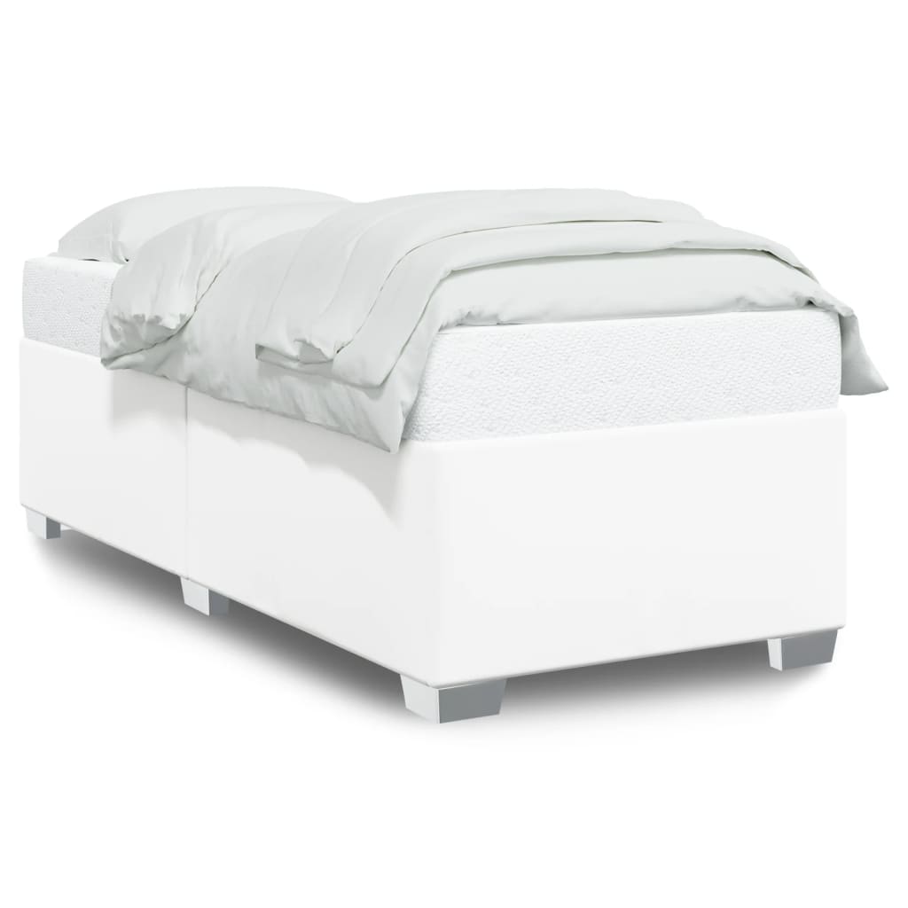 vidaXL Estructura de cama sin colchón cuero sintético blanco 80x200 cm