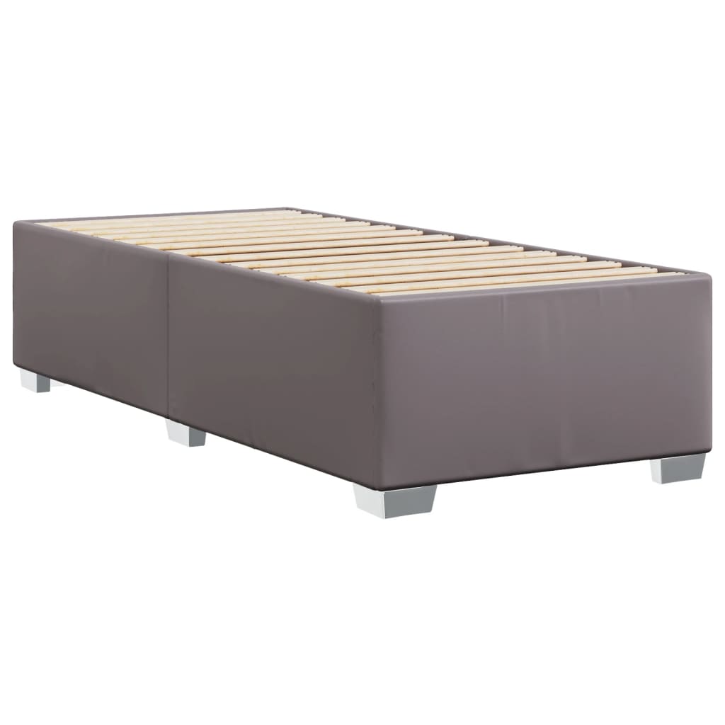 vidaXL Estructura de cama sin colchón cuero sintético gris 80x200 cm