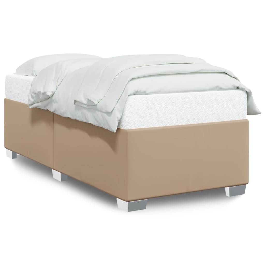 vidaXL Estructura cama sin colchón cuero sintético capuchino 80x200 cm