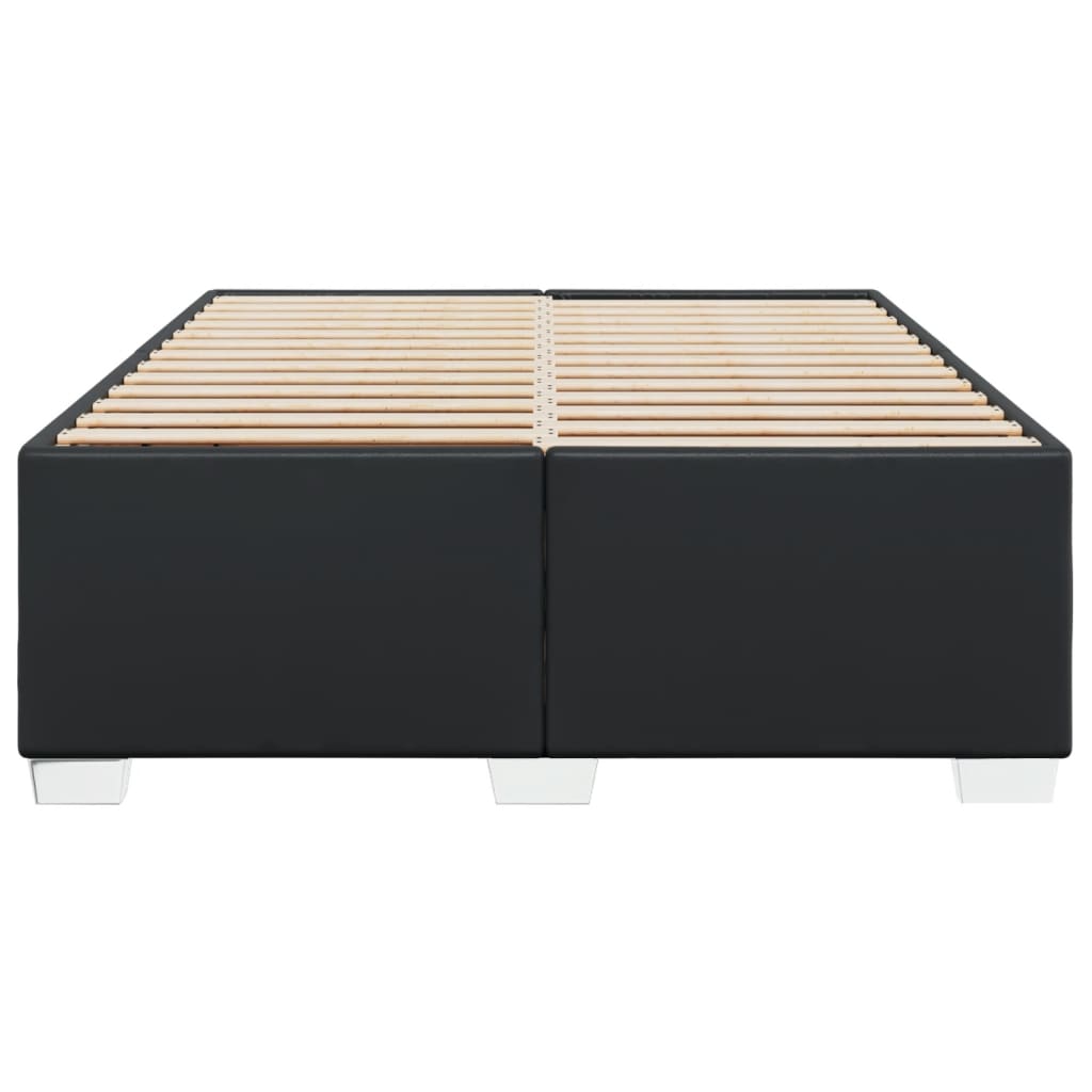 vidaXL Estructura de cama sin colchón cuero sintético negro 140x190 cm