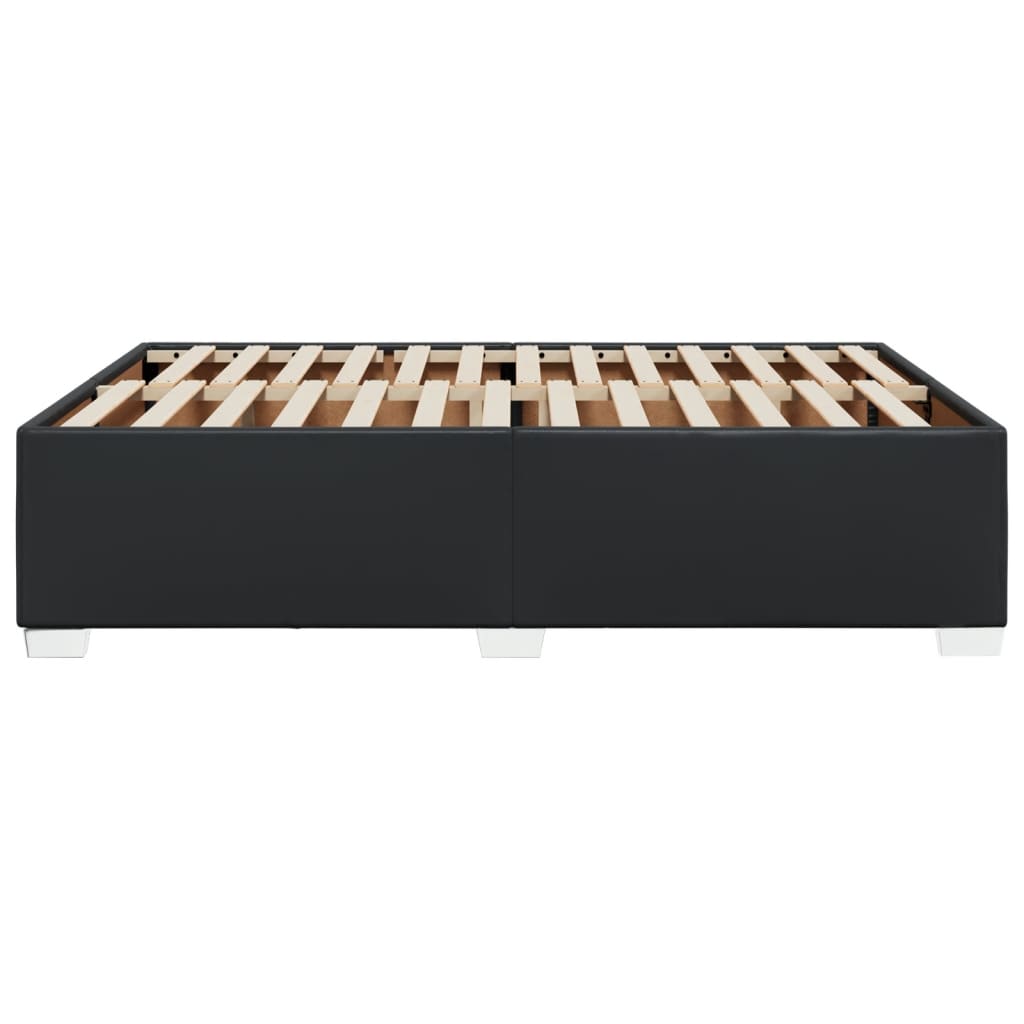 vidaXL Estructura de cama sin colchón cuero sintético negro 140x190 cm