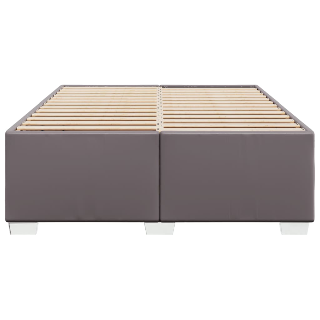 vidaXL Estructura de cama sin colchón cuero sintético gris 140x190 cm