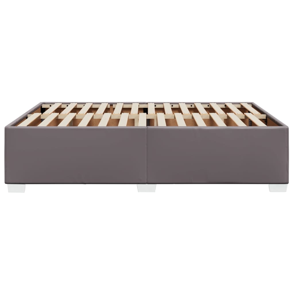 vidaXL Estructura de cama sin colchón cuero sintético gris 140x190 cm