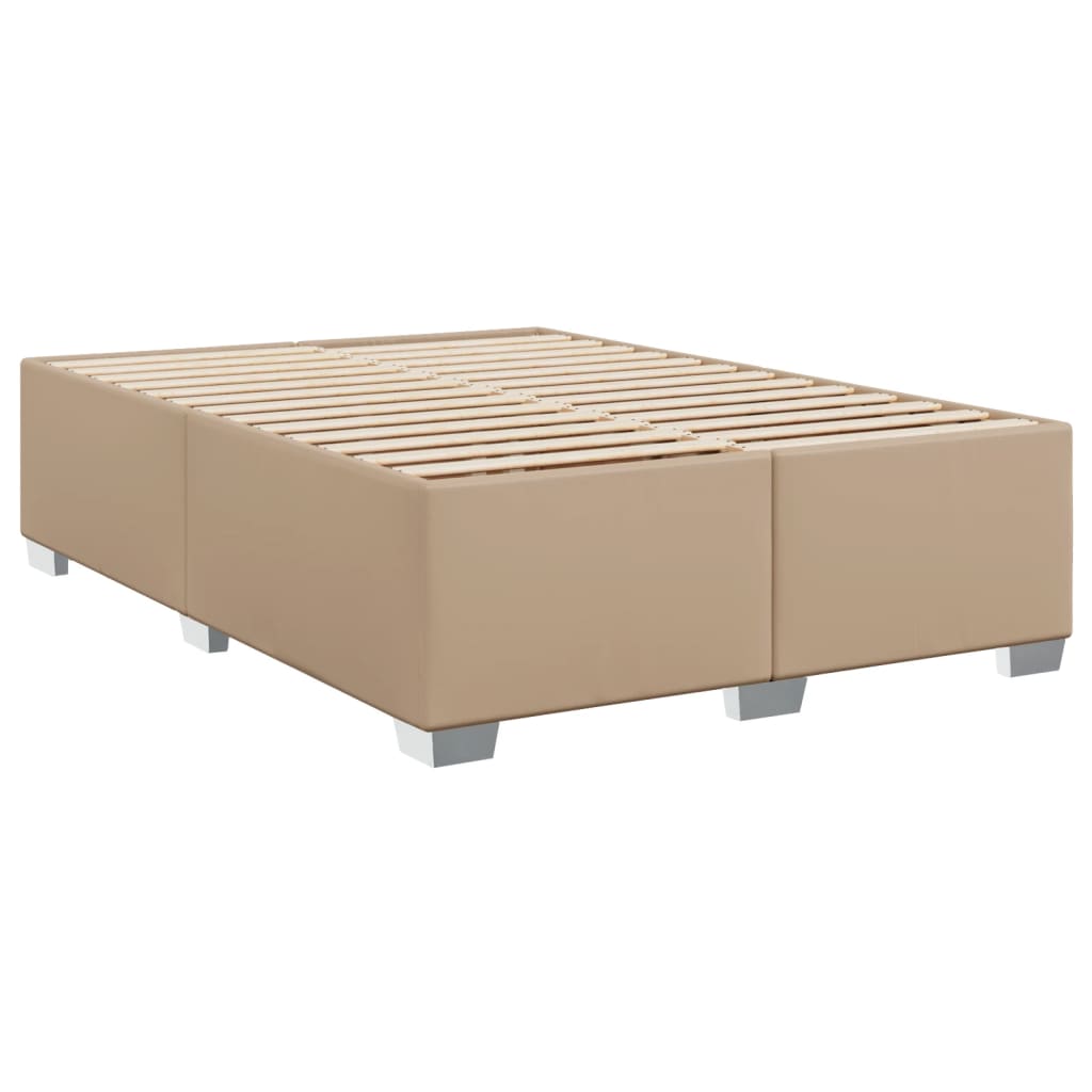 vidaXL Estructura cama sin colchón cuero sintético capuchino 140x190cm