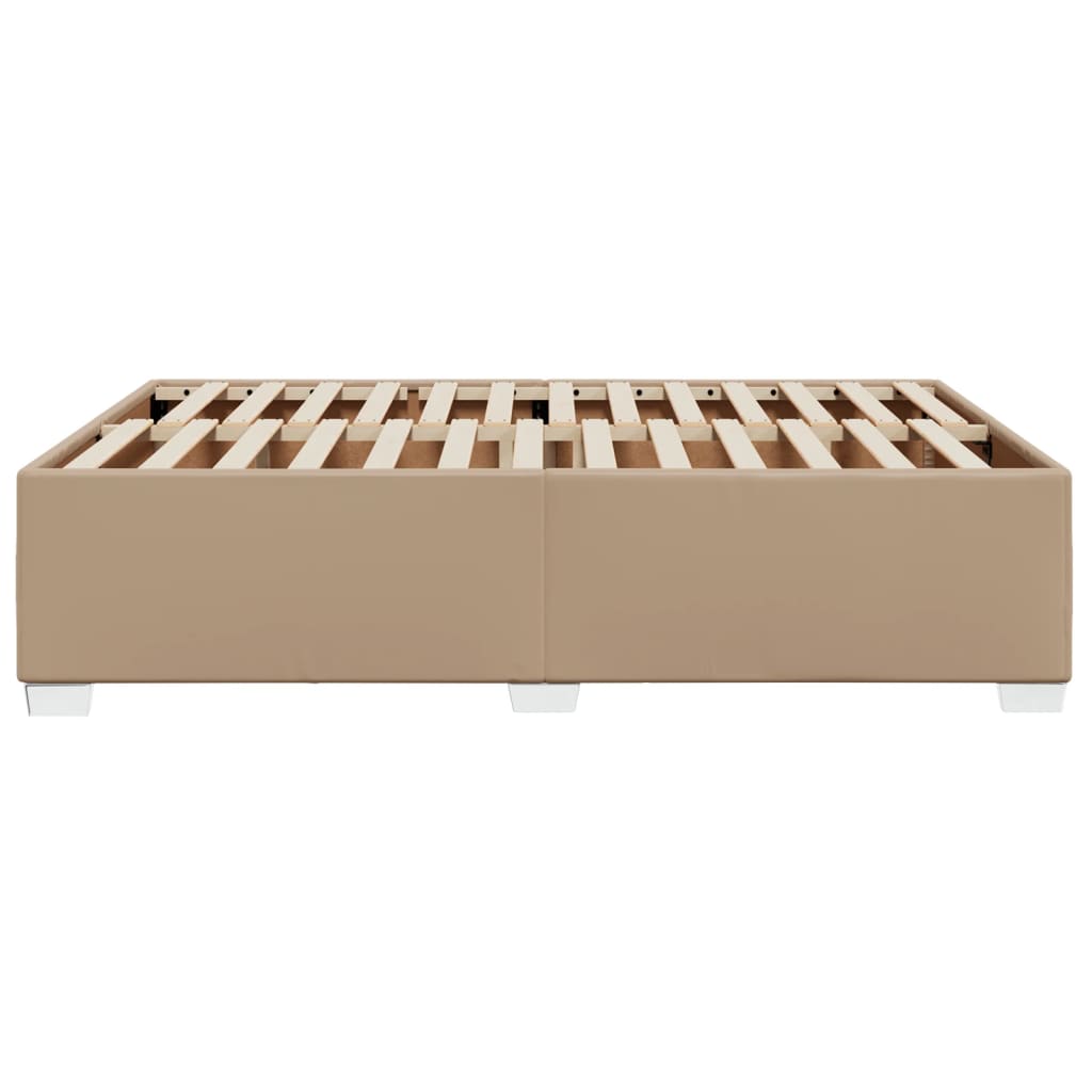 vidaXL Estructura cama sin colchón cuero sintético capuchino 140x190cm