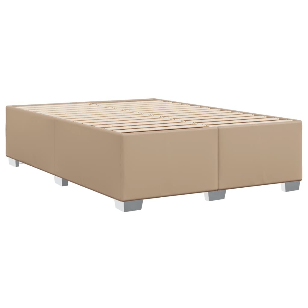 vidaXL Estructura cama sin colchón cuero sintético capuchino 140x190cm