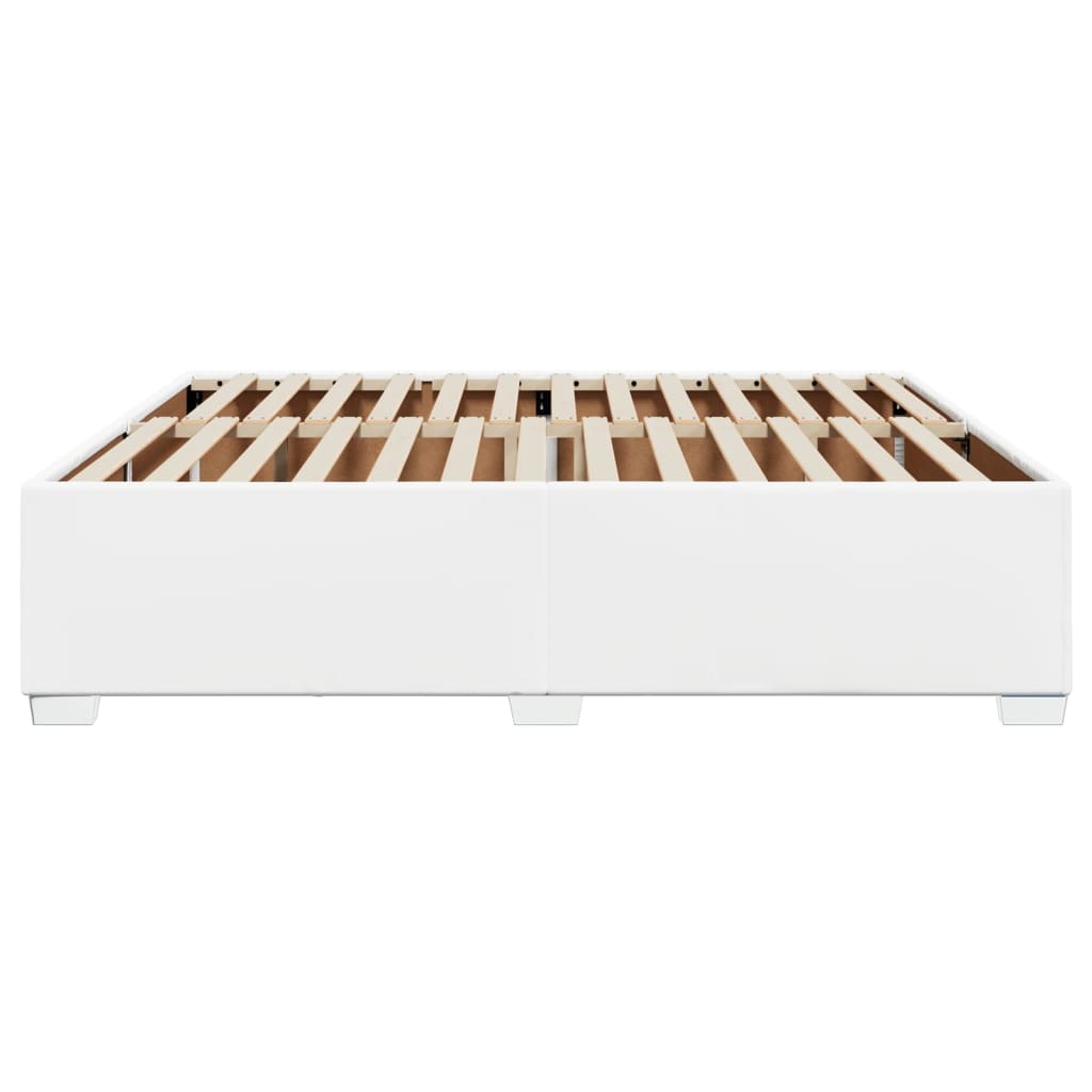 vidaXL Estructura de cama sin colchón cuero sintético blanco 180x200cm