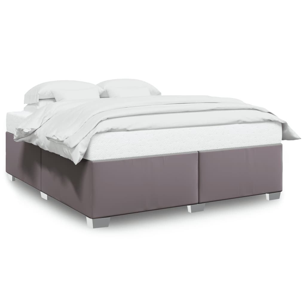 vidaXL Estructura de cama sin colchón cuero sintético gris 180x200 cm