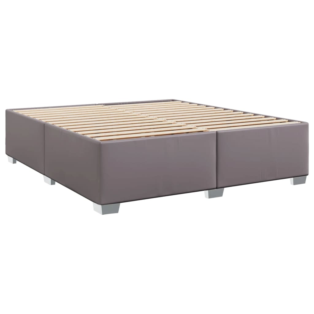 vidaXL Estructura de cama sin colchón cuero sintético gris 180x200 cm