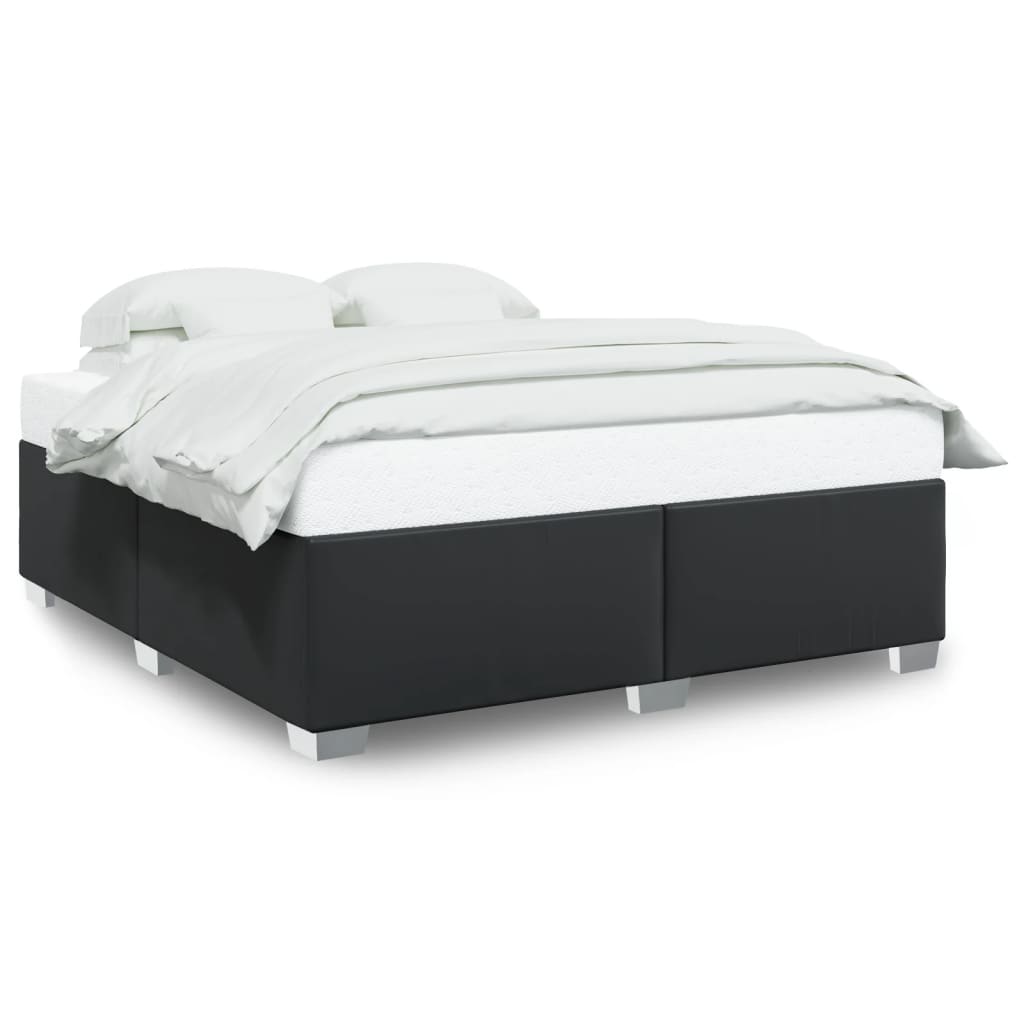 vidaXL Estructura de cama sin colchón cuero sintético negro 200x200 cm