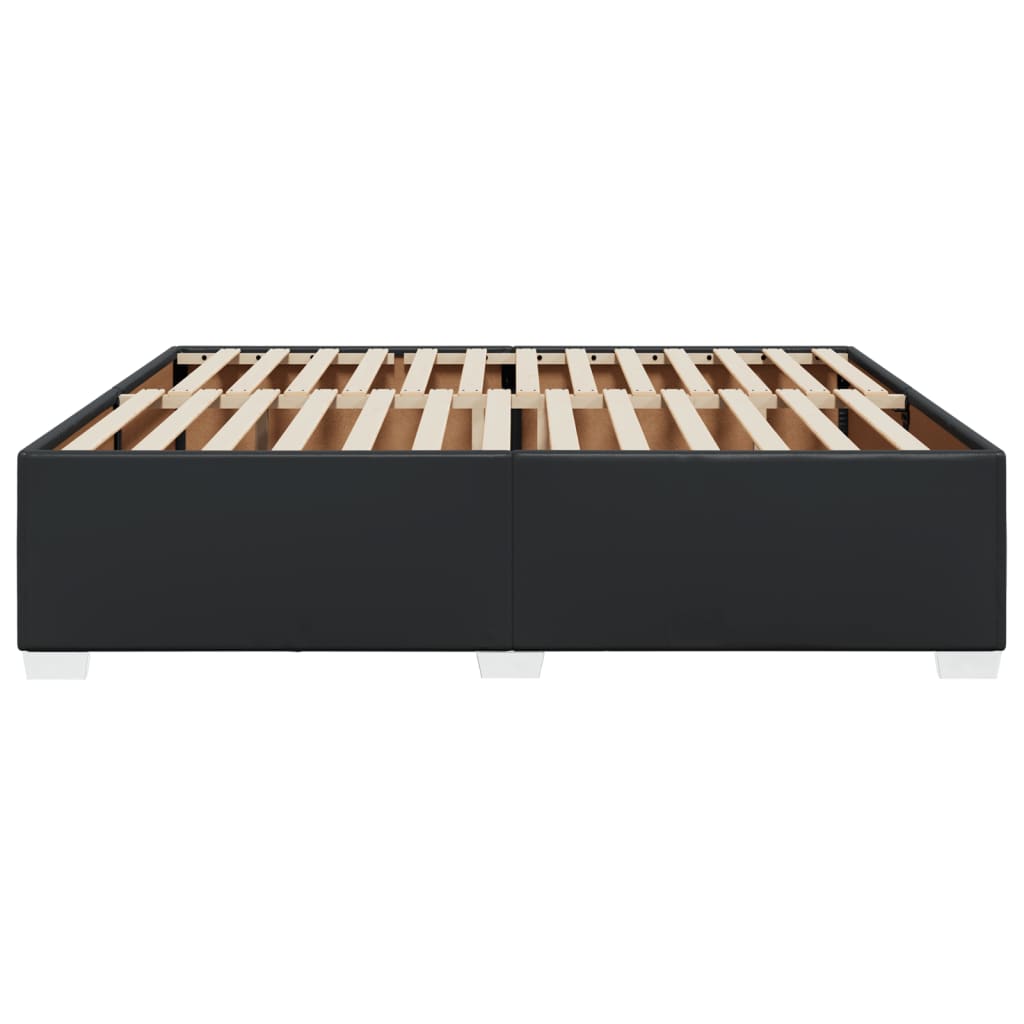 vidaXL Estructura de cama sin colchón cuero sintético negro 200x200 cm