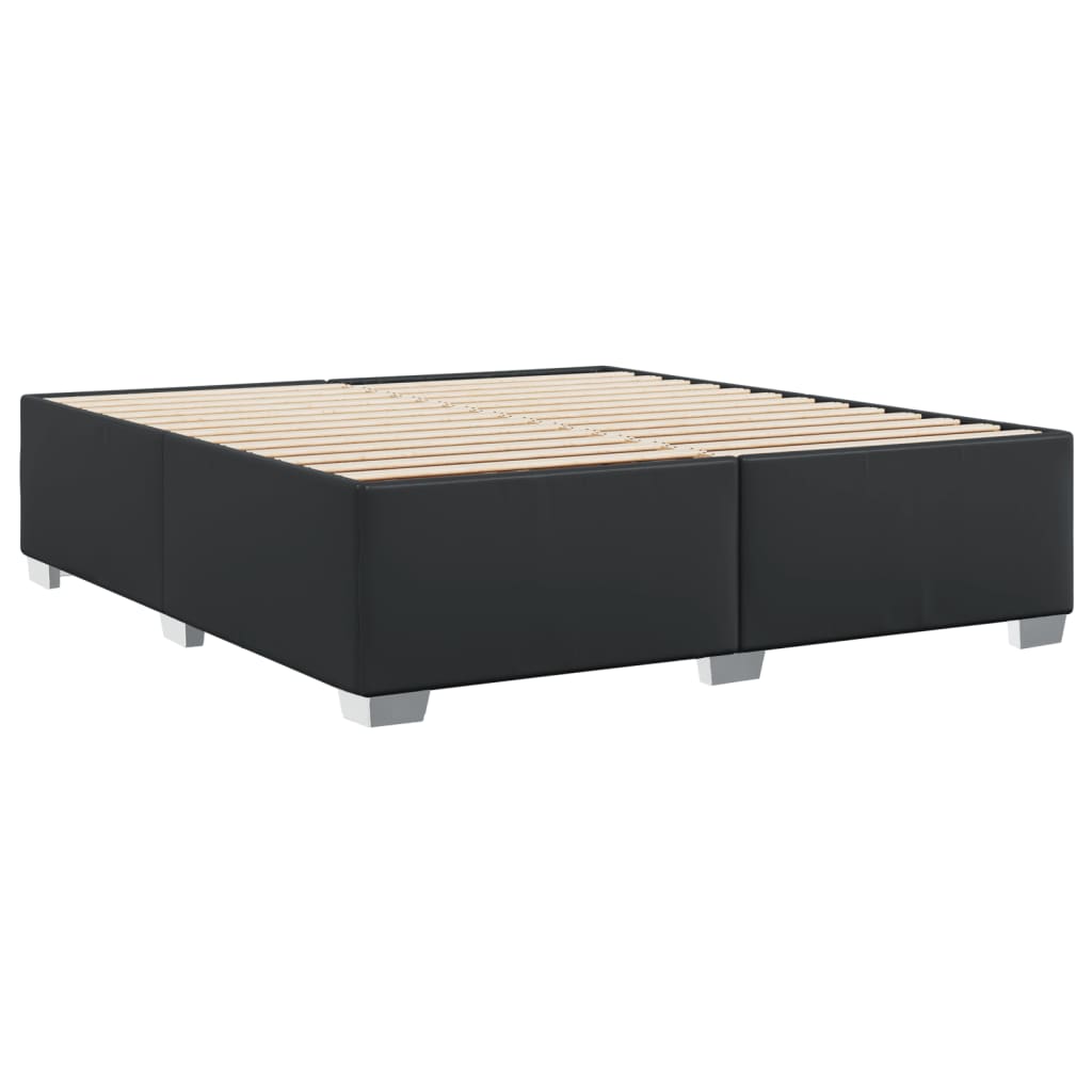 vidaXL Estructura de cama sin colchón cuero sintético negro 200x200 cm