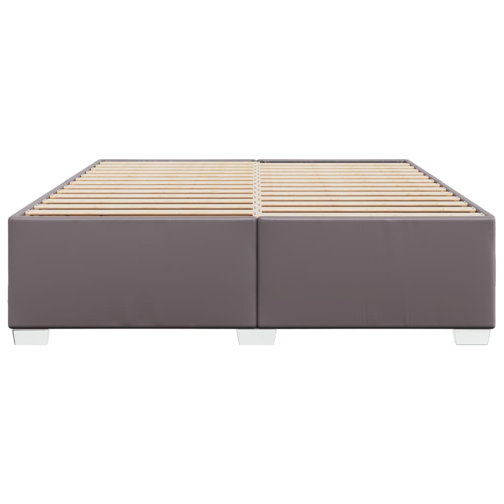 vidaXL Estructura de cama sin colchón cuero sintético gris 200x200 cm