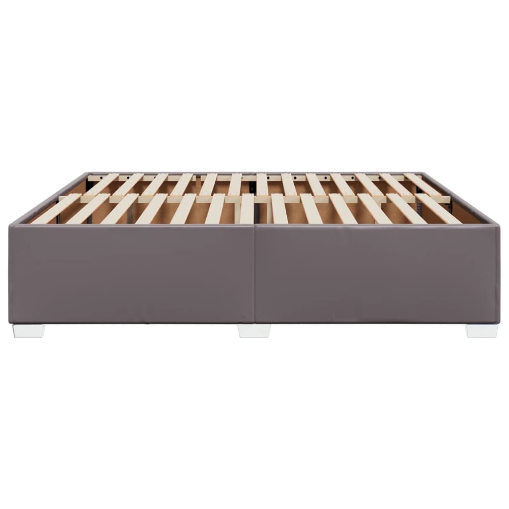 vidaXL Estructura de cama sin colchón cuero sintético gris 200x200 cm