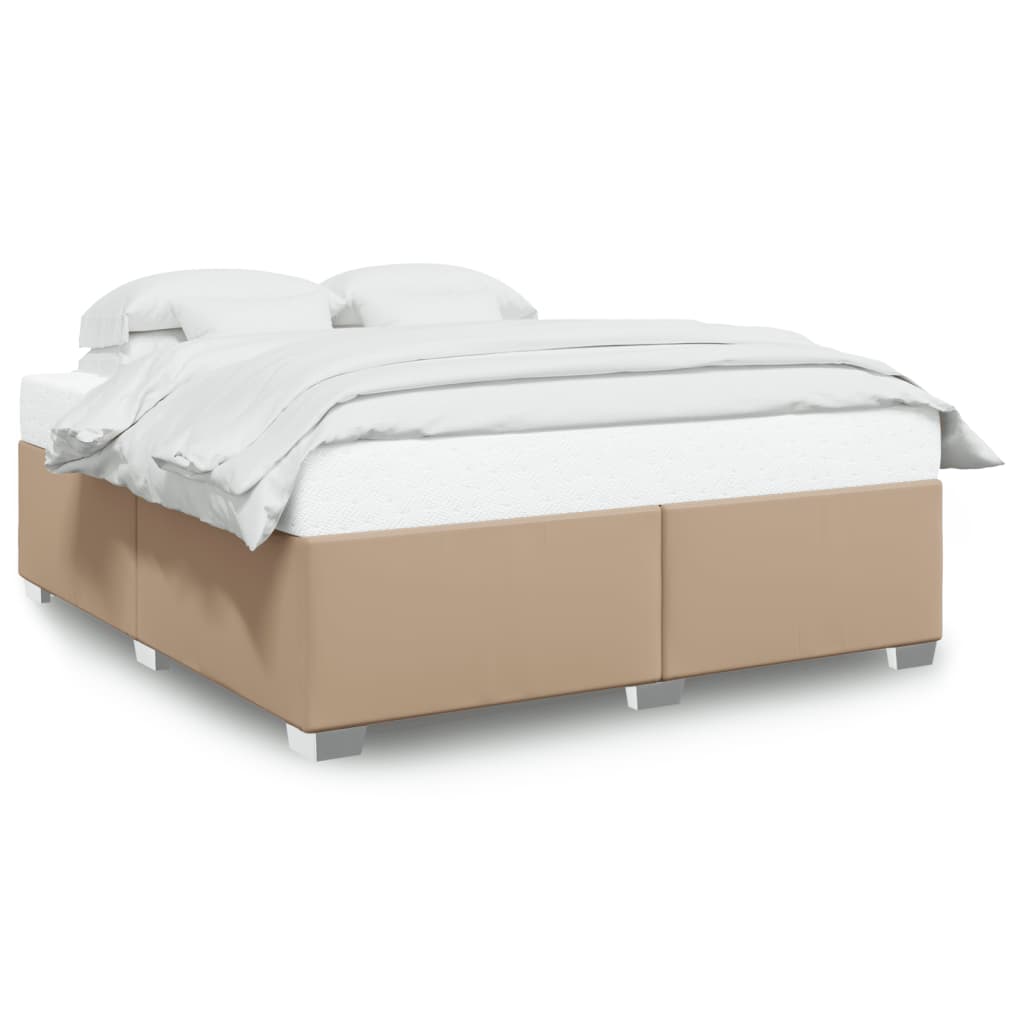 vidaXL Estructura cama sin colchón cuero sintético capuchino 200x200cm