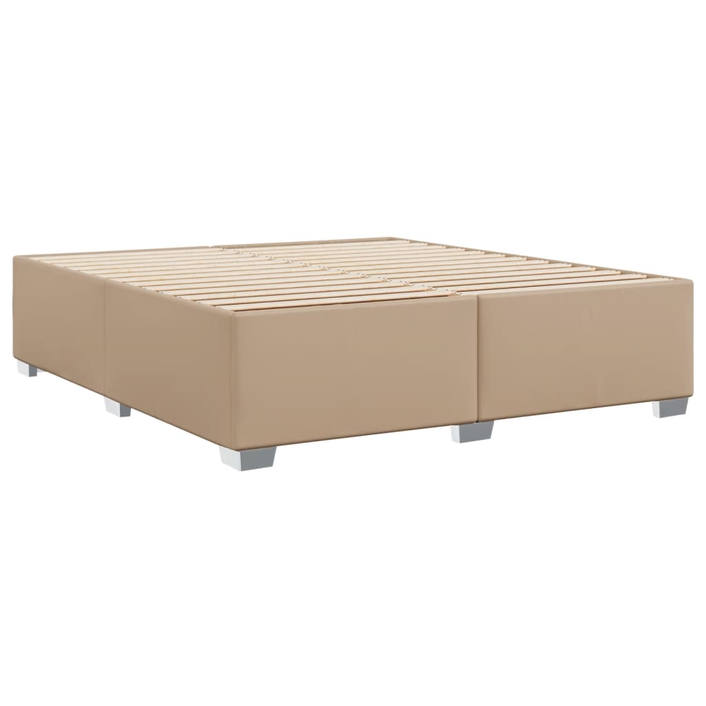 vidaXL Estructura cama sin colchón cuero sintético capuchino 200x200cm