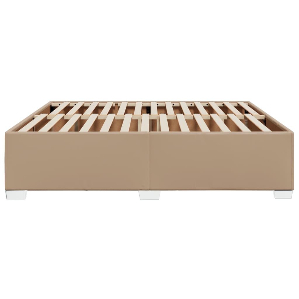 vidaXL Estructura cama sin colchón cuero sintético capuchino 200x200cm