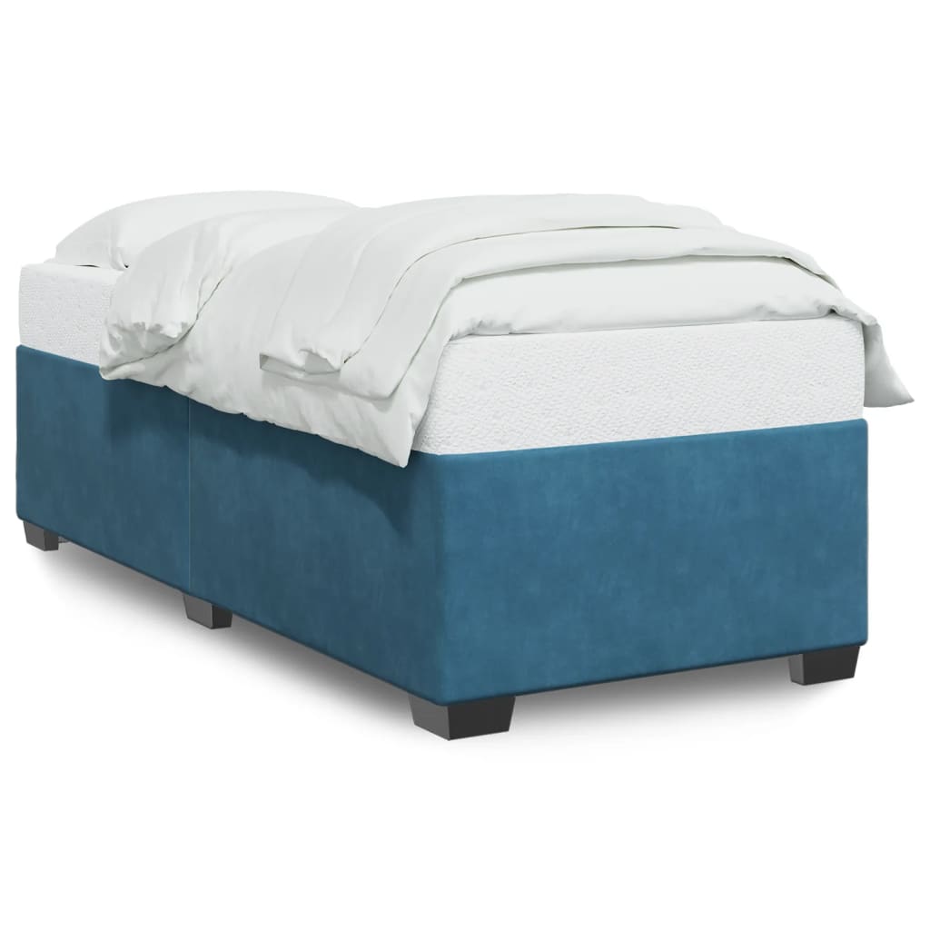 vidaXL Estructura de cama de terciopelo azul 90x200 cm