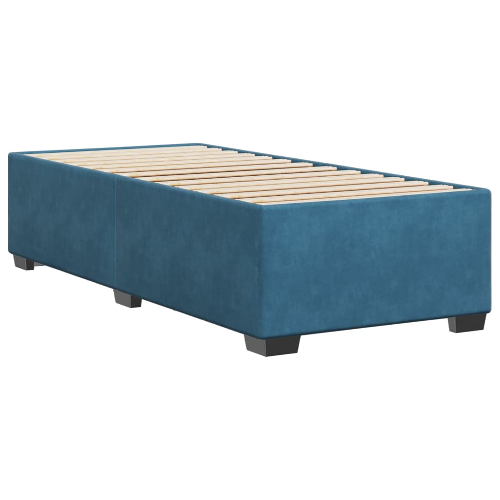 vidaXL Estructura de cama de terciopelo azul 90x200 cm